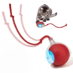 Bola Interativa LED Recarregável para Cães e Gatos