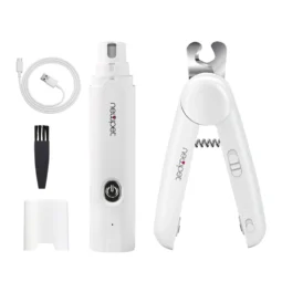 Cortador e Lixador de Unhas Newpet 2 em 1 com LED