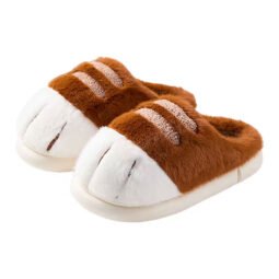 Pantufa Pata de Gato Felpuda Antiderrapante